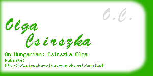olga csirszka business card